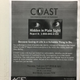 COAST flyer hanging in an establishment.